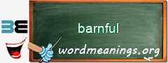 WordMeaning blackboard for barnful